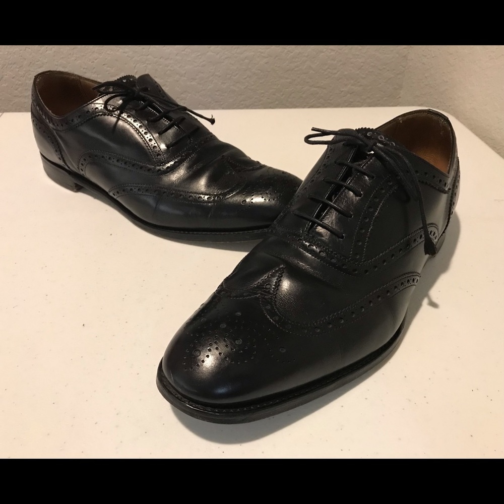 JOSEPH CHEANEY & SONS Arthur III Oxford Brogue Black Calf Leather Sole UK 10 G